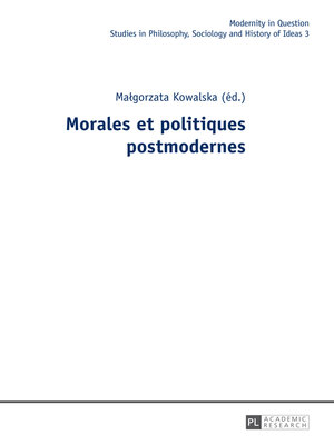 cover image of Morales et politiques postmodernes